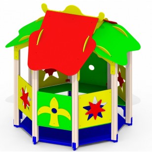 Детский домик из дерева «Звездочка» Р30 для игровой площадки 
